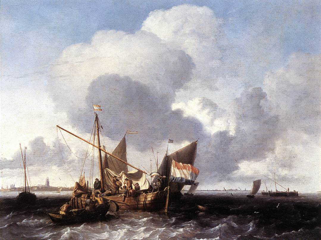 ships on the zuiderzee before the fort of naarden 